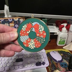 1981 Hallmark Keepsake Ornament.  Colorful Holiday Ornament with Red Bow